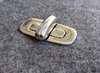 Taschenverschluss | gross oval lang | Metall
