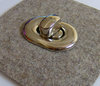 Taschenverschluss | oval | Metall