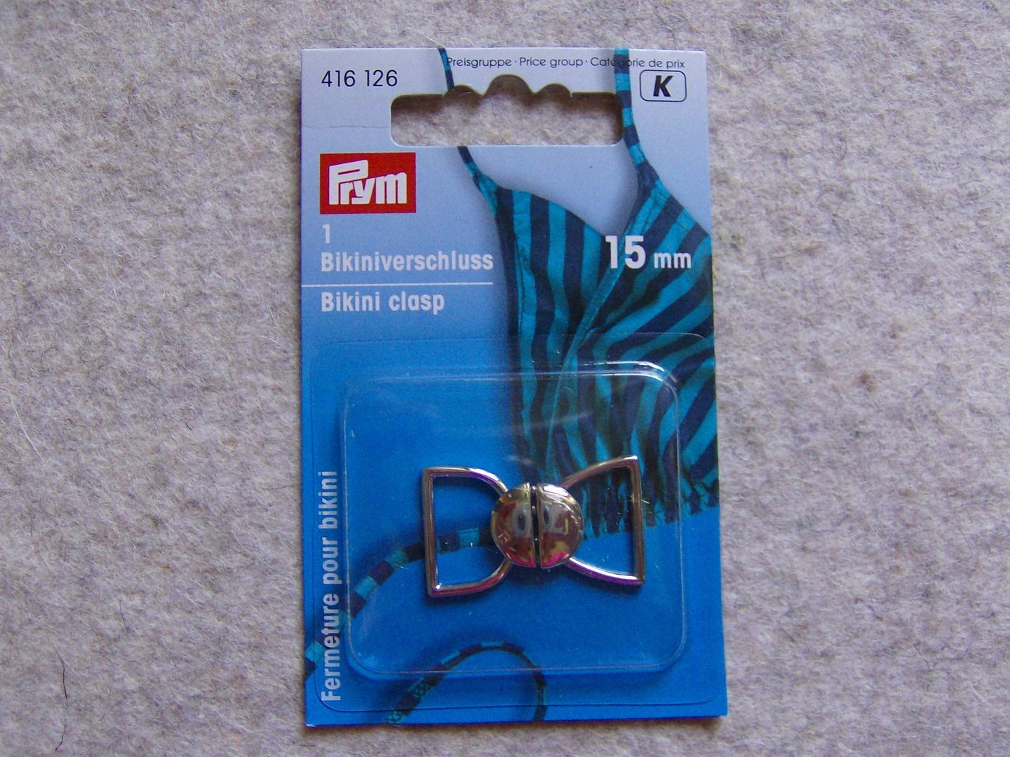 Bikiniverschluss "Kreis" Metall 15mm Prym